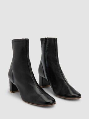 NWT By Far Sofia Leather Boots Black